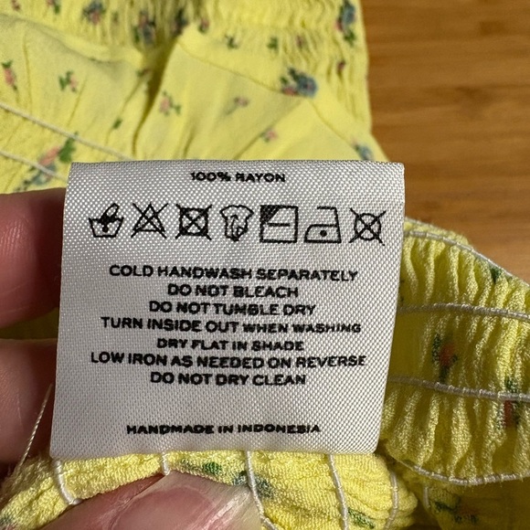 NWT Faithfull the Brand- Constantia Yellow Floral Puff Sleeve Dress. Size US 6 - Picture 10 of 12